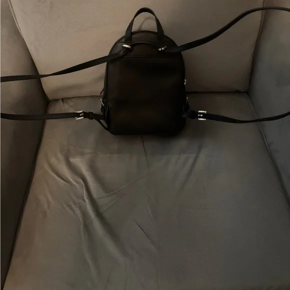Michael Kors Black Pebbled Leather Backpack - Picture 2 of 3